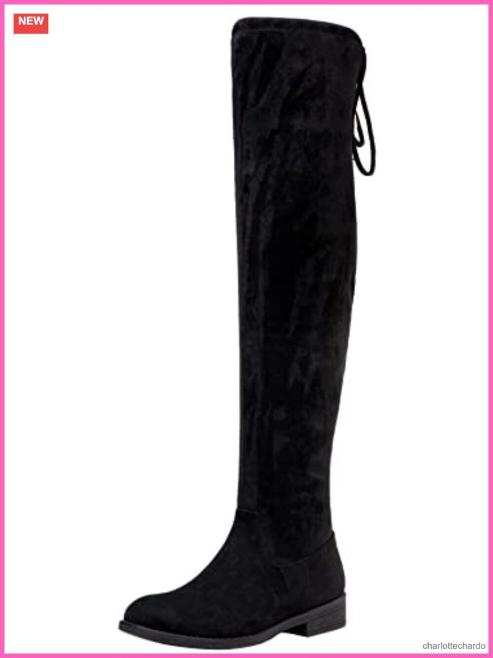 Synthetic Suede Over the Knee Flat Heel Thigh High Boots Round Toe